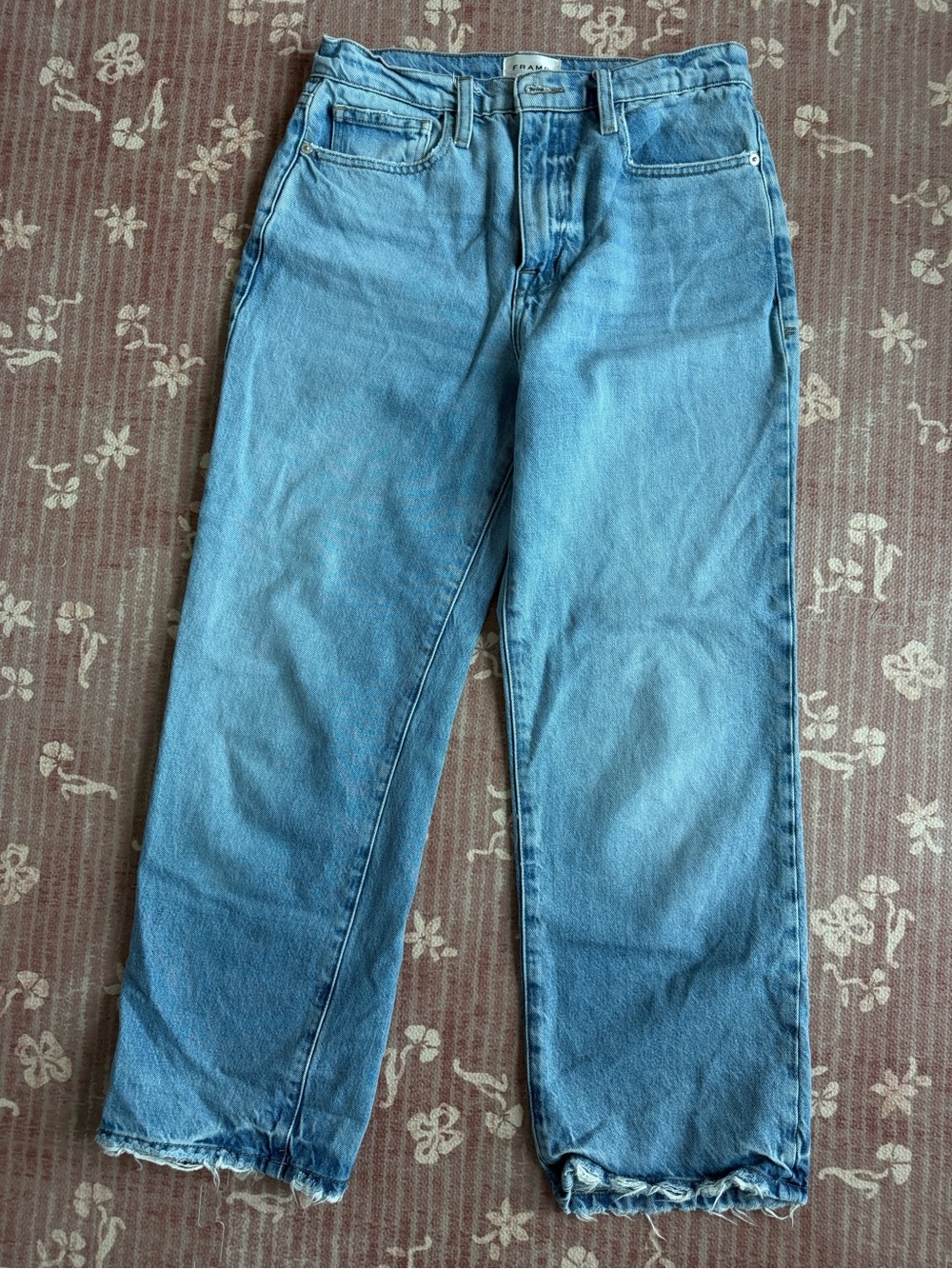FRAME light Wash crop Leg Jeans - Blue